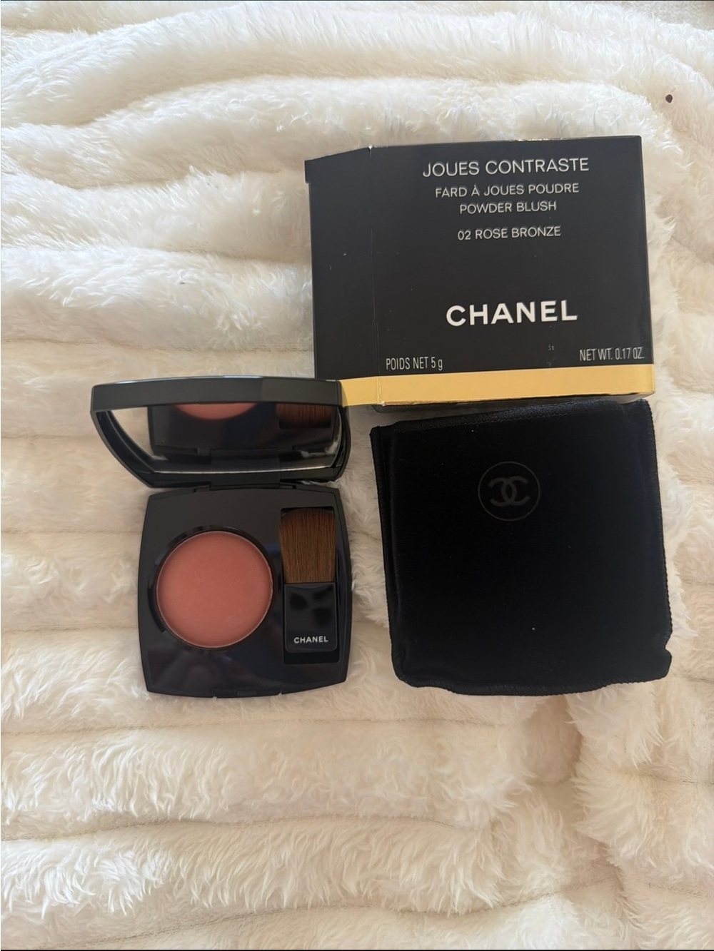 CHANEL Joues Contraste Powder Blush 02 Rose Bronze - Rose Bronze Pink - Picture 2 of 8